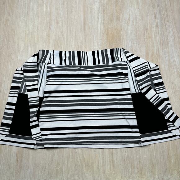 Cabi Grandstand Striped Stretch Knit Pockets Tie Front Skirt Style #5185 Small - Picture 5 of 14